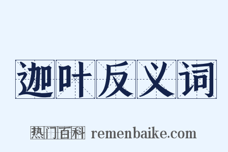 迦叶反义词是什么意思的图片